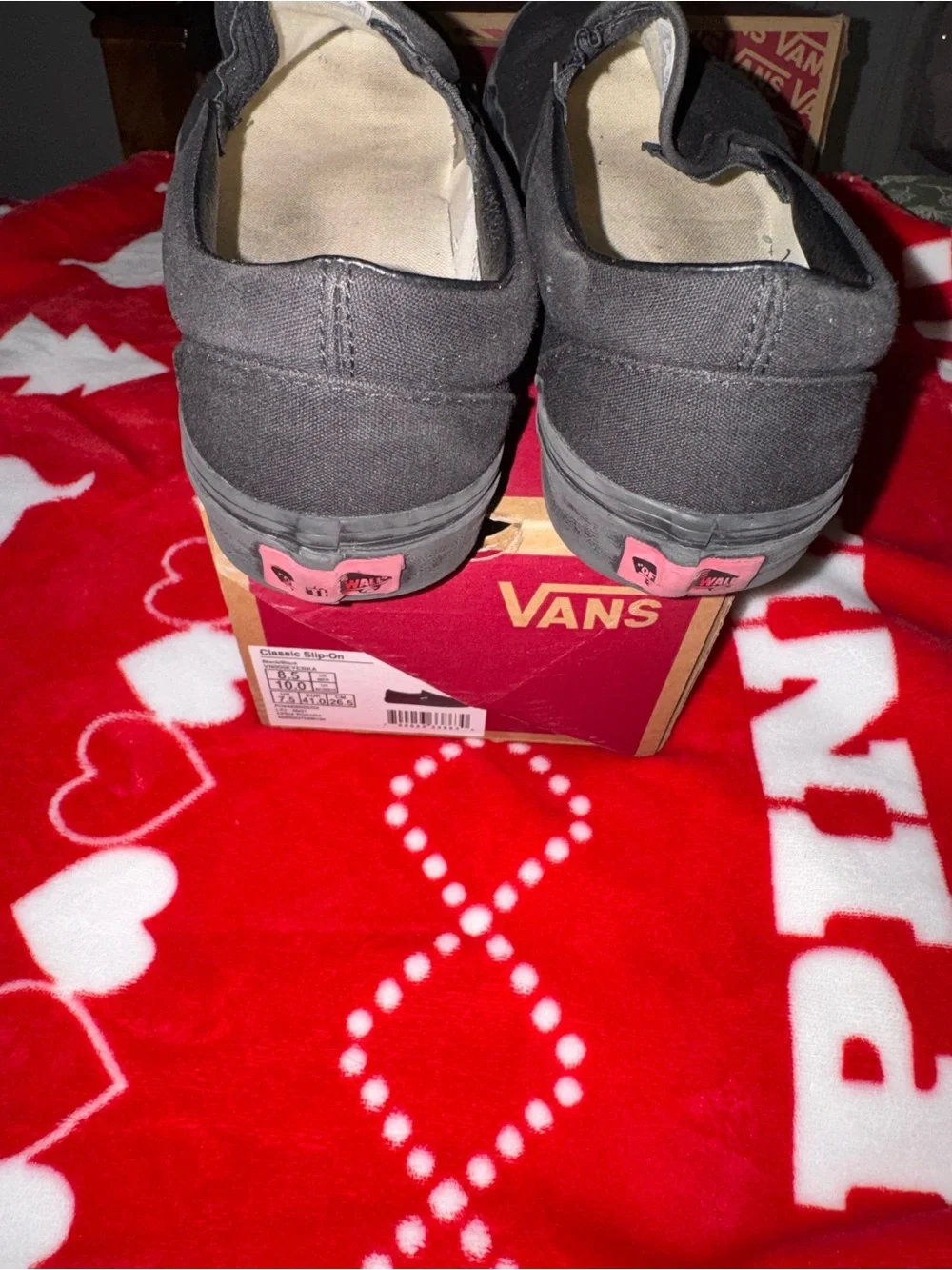 Vans Black Classic Slip-On Canvas Loafers